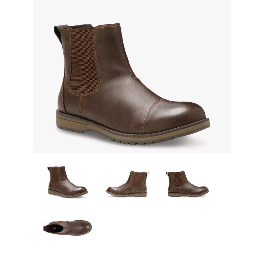 Eastland Men Julius Chelsea‎ Boots US 11 D Olive Brown Nubuck Leather Shoes